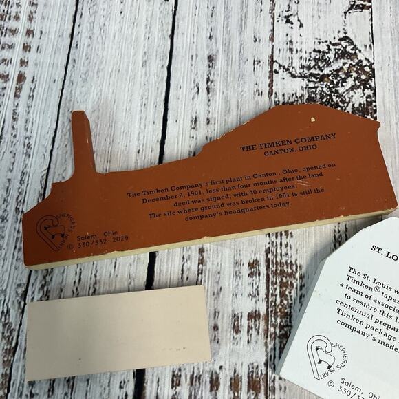 Vintage 5pc Wooden Village Lot Shepherds Heart St. Louis Carriage Timken Co. - Picture 7 of 8